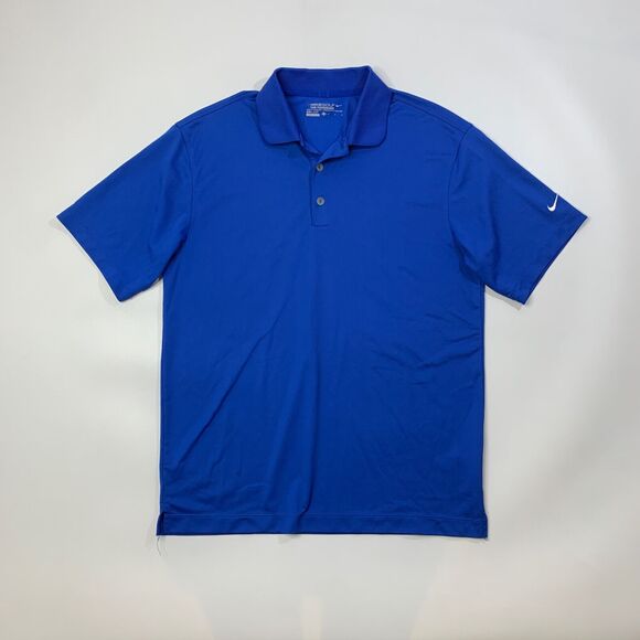 Nike Golf Shirt Mens M Medium Ocean Blue Dri Fit Tour Performance Polo - Picture 2 of 9
